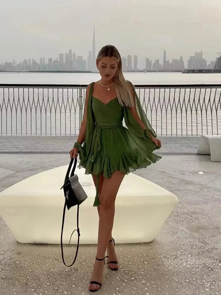 Robe de Plage Courte Col V