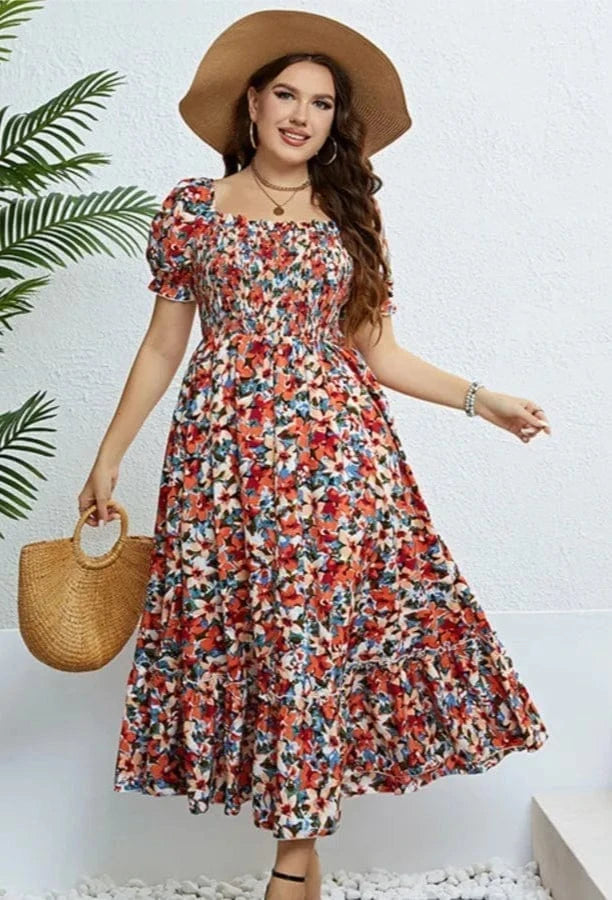 Robe de Plage Grande Taille Fleurie