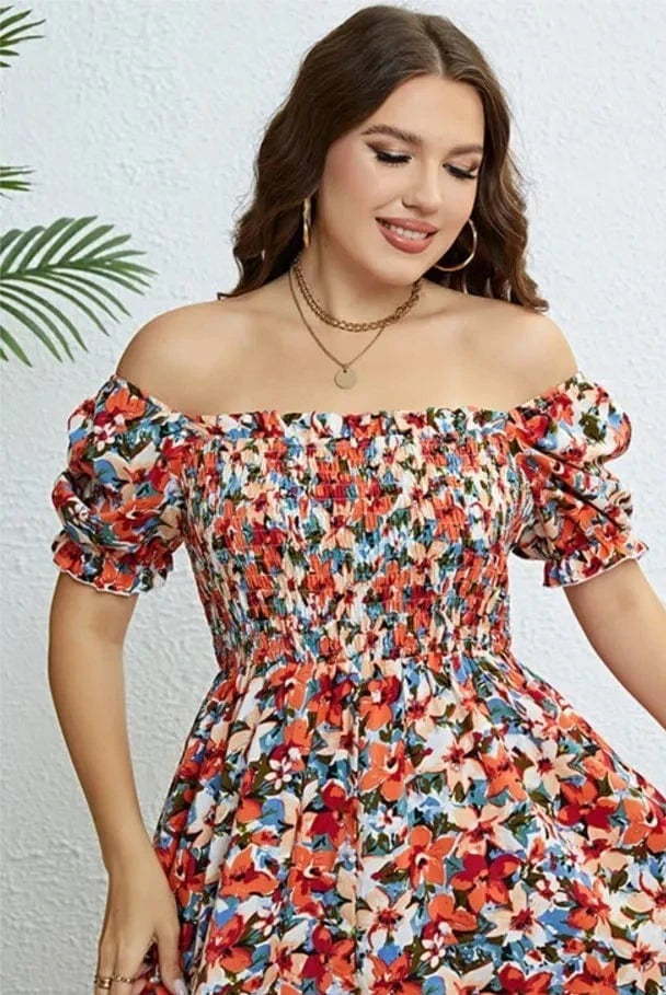 Robe de Plage Grande Taille Fleurie