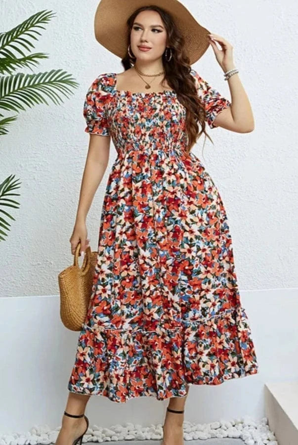 Robe de Plage Grande Taille Fleurie