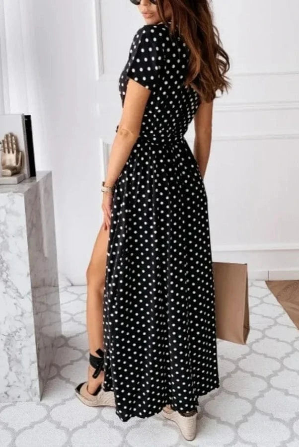 Robe de Plage Longue à Pois Apolline