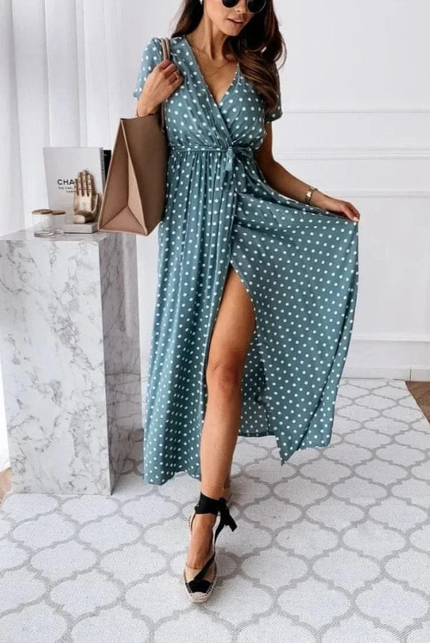 Robe de Plage Longue à Pois Apolline