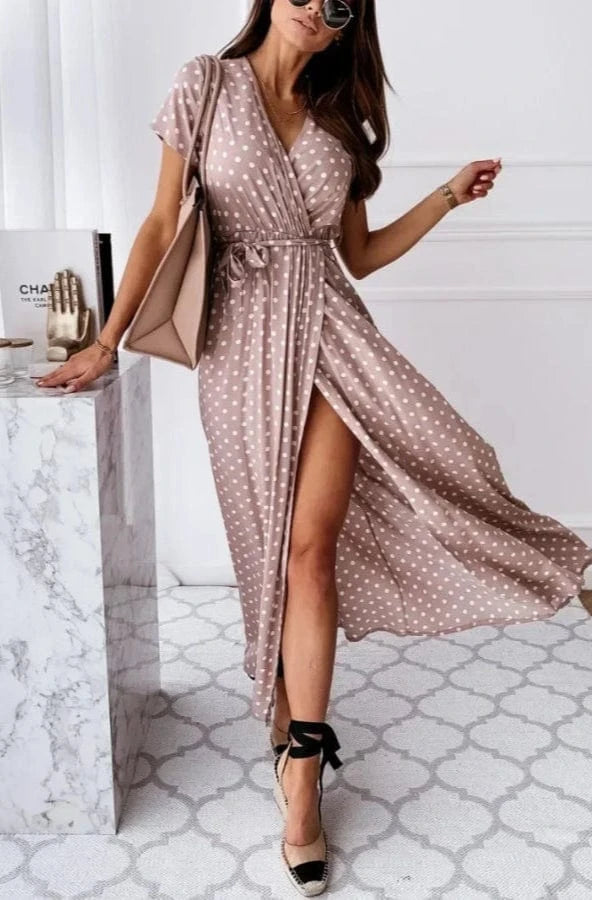 Robe de Plage Longue à Pois Apolline