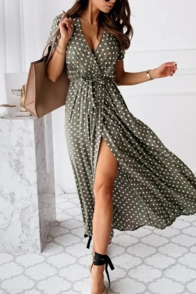 Robe de Plage Longue à Pois Apolline