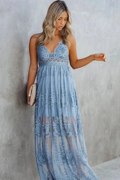 Robe de Plage Longue en Dentelle Sophia