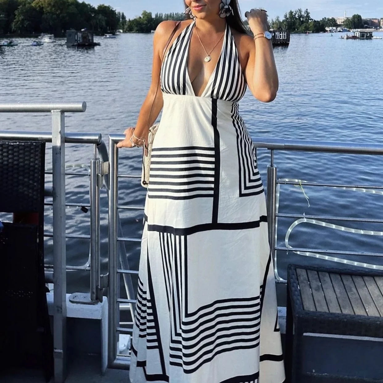 Robe de Plage Rayures