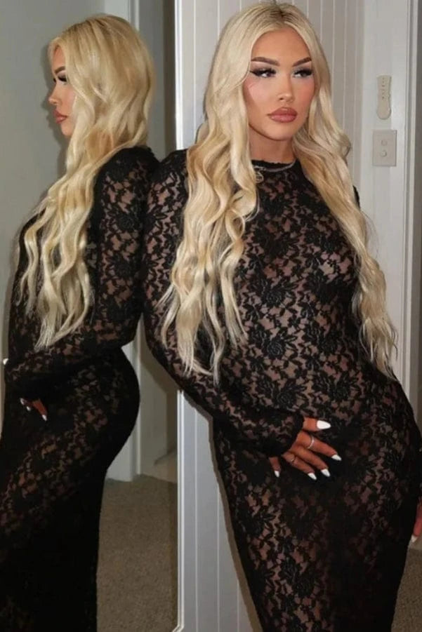 Robe de Plage Sexy en Dentelle Transparente