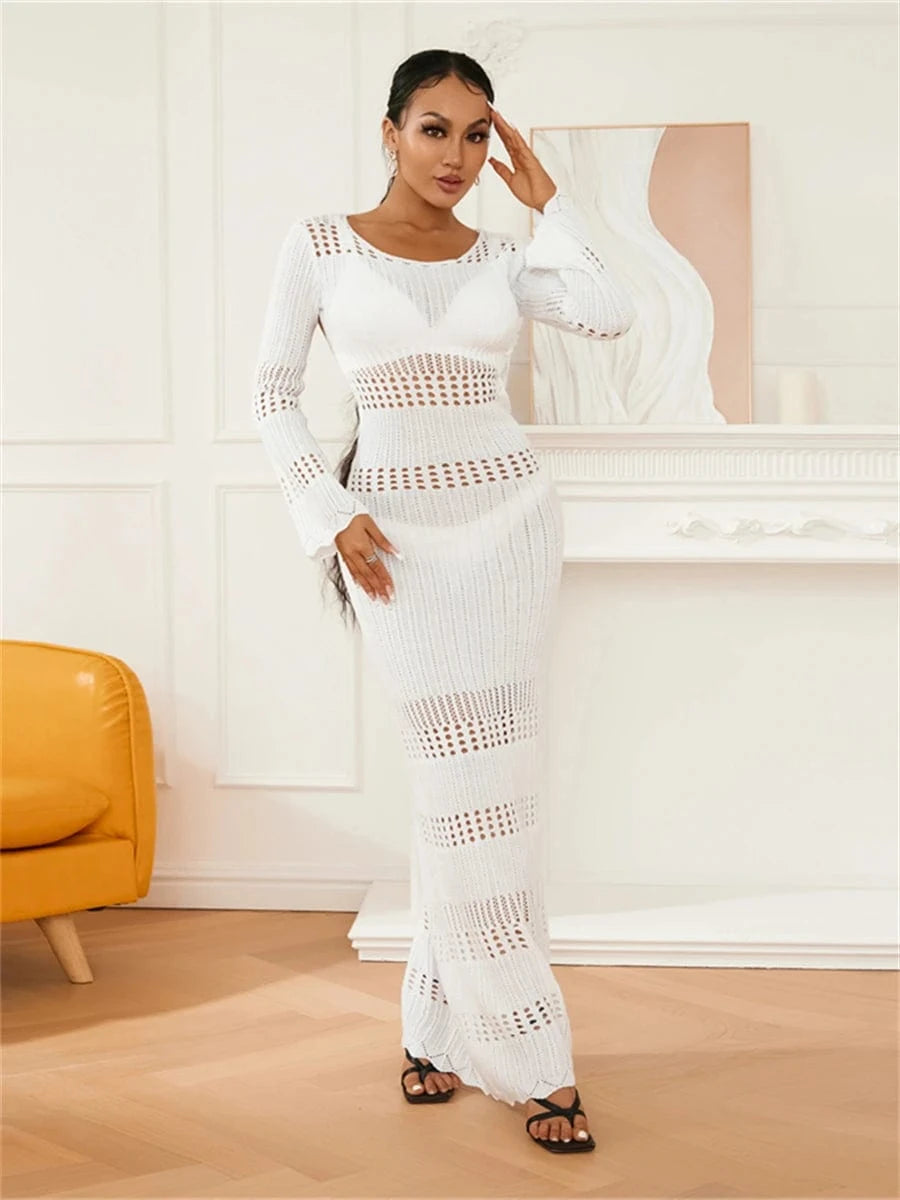 Robe de Plage Tricotée