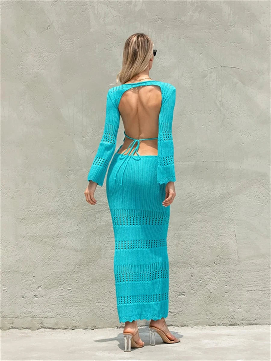 Robe de Plage Tricotée