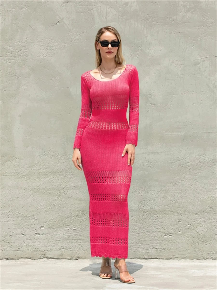 Robe de Plage Tricotée