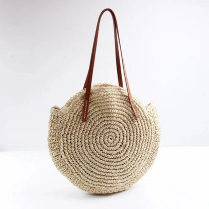 Sac de plage en Osier Naturel Tressé à la Main