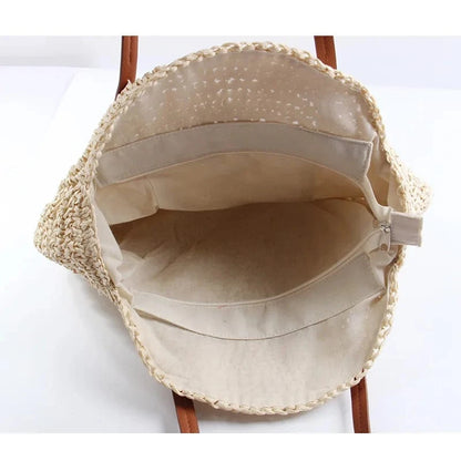 Sac de plage en Osier Naturel Tressé à la Main