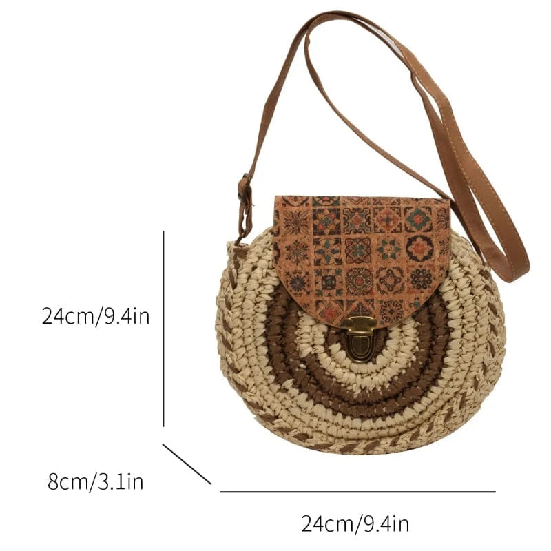 Sac de Plage en Osier tressé Main