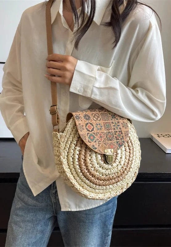 Sac de Plage en Osier tressé Main