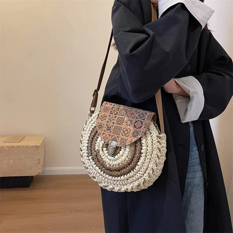 Sac de Plage en Osier tressé Main