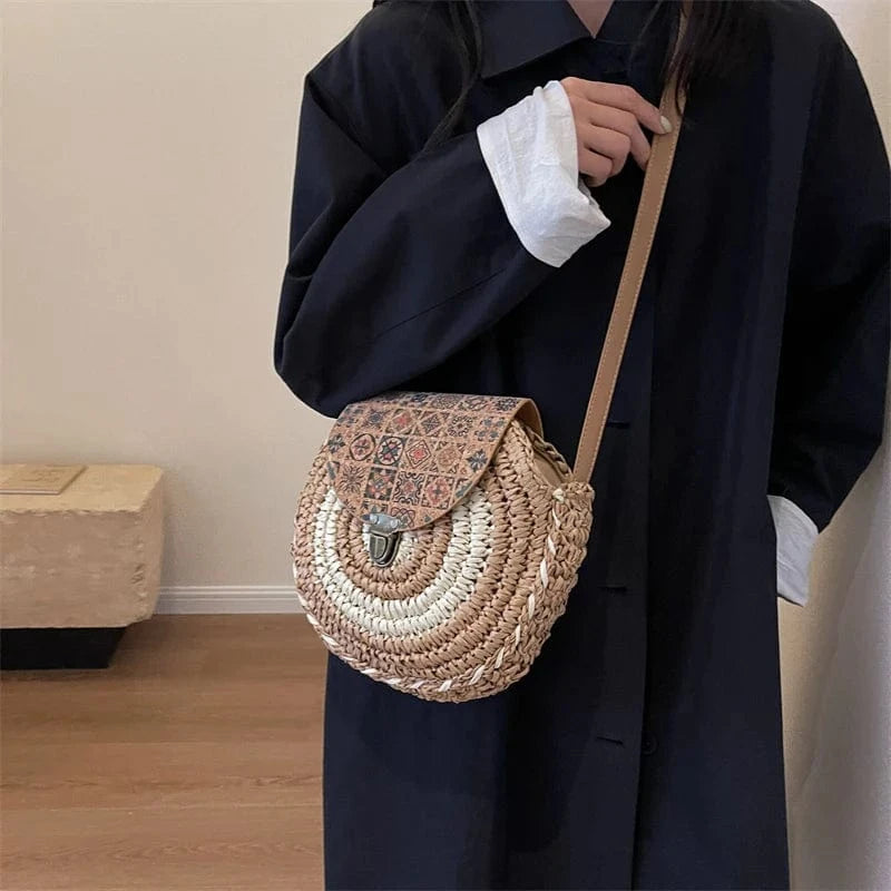 Sac de Plage en Osier tressé Main