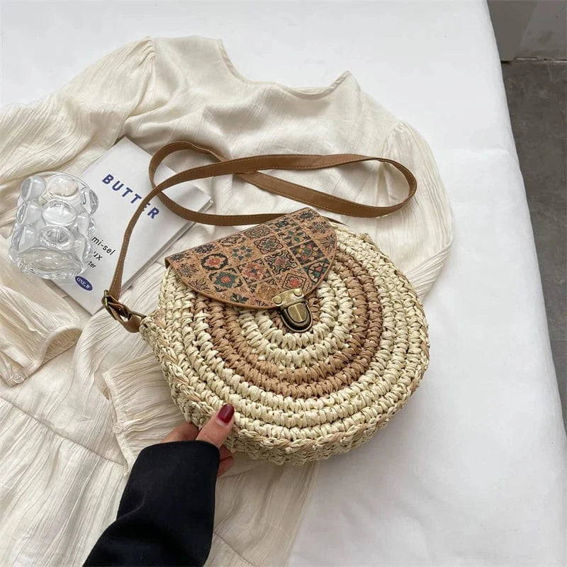 Sac de Plage en Osier tressé Main