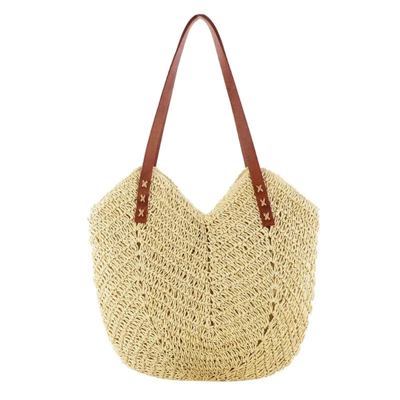 Sac de Plage Osier et Cuir