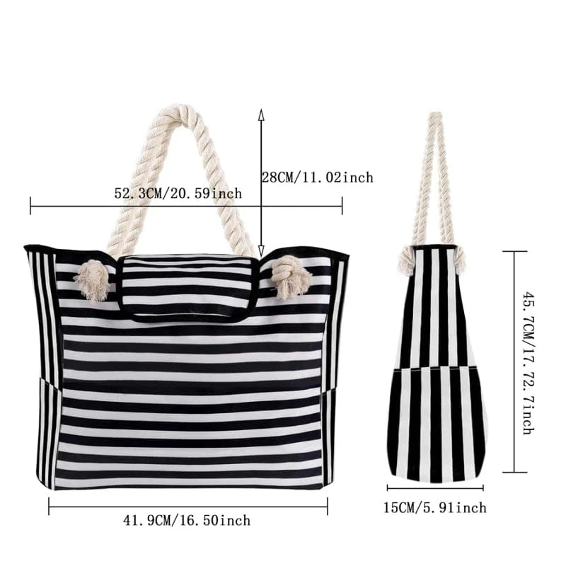 Sac de Plage Toile Rayé
