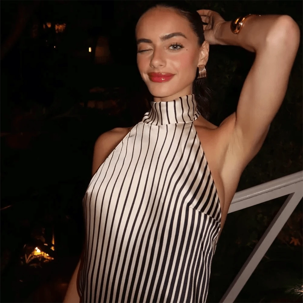 Top Sexy Noué en Satin