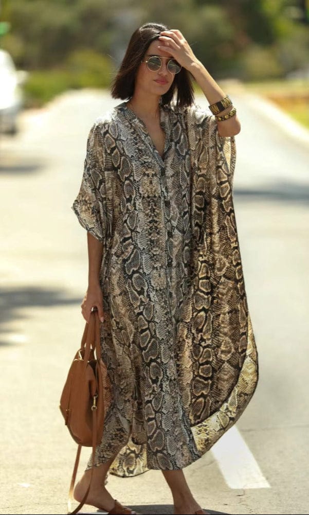 Tunique de Plage Impression Serpent