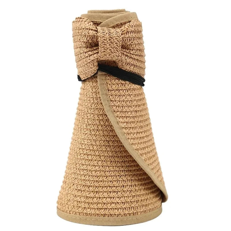 Visière Femme Casquette de Paille Anti UV